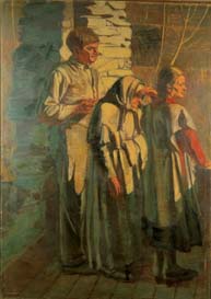 Sul terrazzo, 1934, olio su tela, 200x139 cm