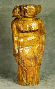 Donna che si sveste, 1945, legno, cm 60 x 30 x 30