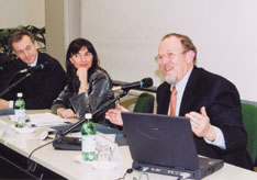 (da destra a sinistra) William Sharpe, Anna Gervasoni e Paolo Lamberti