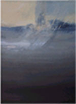 Silvio Lacasella. Nuvole, 1997 - olio e tecnica mista su cartone 22x17 cm